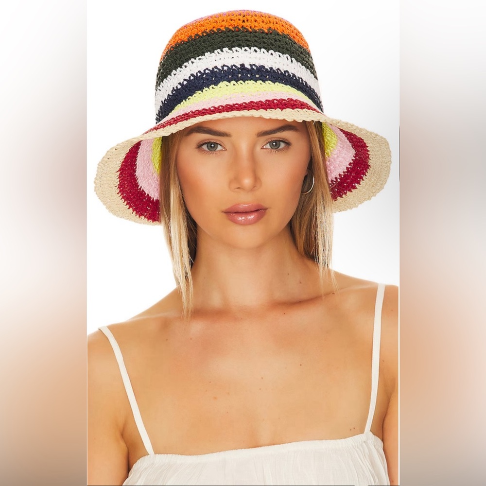 Hat Attack Remy Multi Bucket Hat in Pink Stripe // NWT